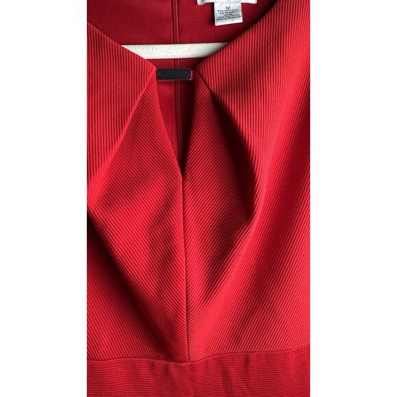 LIZ CLAIBORNE Women’s Red Sleeveless Midi Party Cocktail Dress Size 12 - Picture 3 of 10